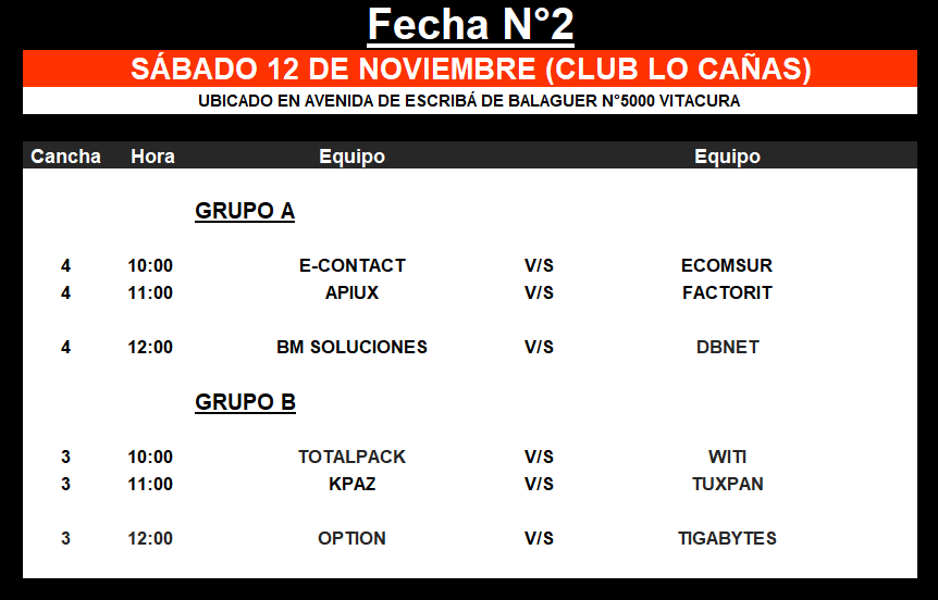 Calendario de próxima fecha