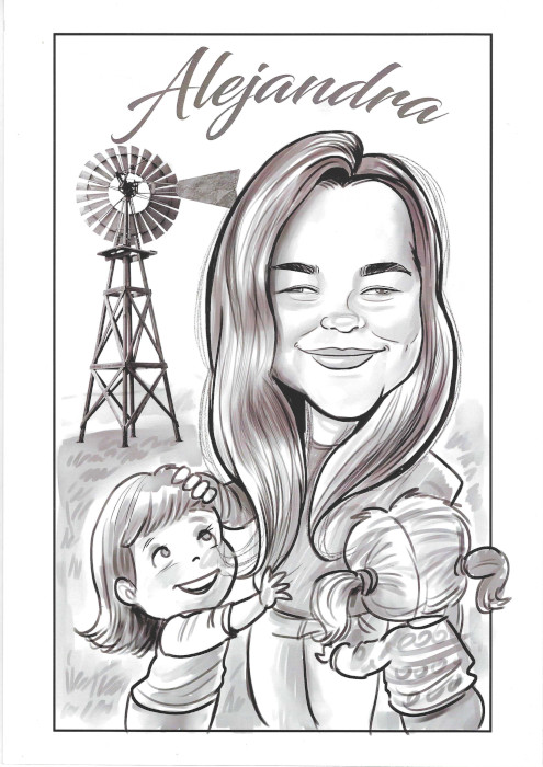 Alejandra Huerta, Caricatura