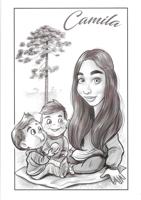 Camila Banares, caricatura