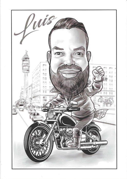 Luis Cespedes, Caricatura
